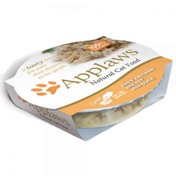 Applaws Cat Schale Saftige Hühnerbrust mit Ente 10x 60g